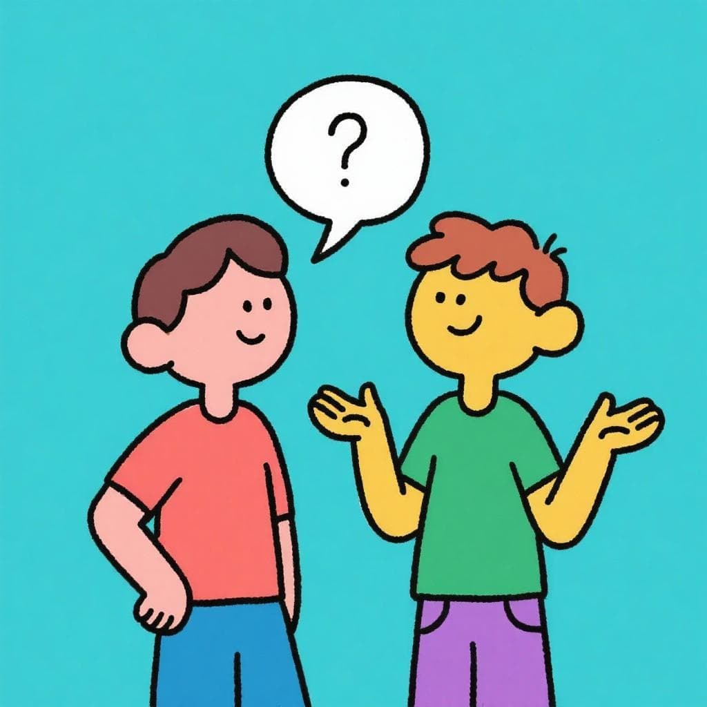 The actual meaning of 'Sepa la bola', showing a person shrugging with open palms to indicate they don't know an answer.