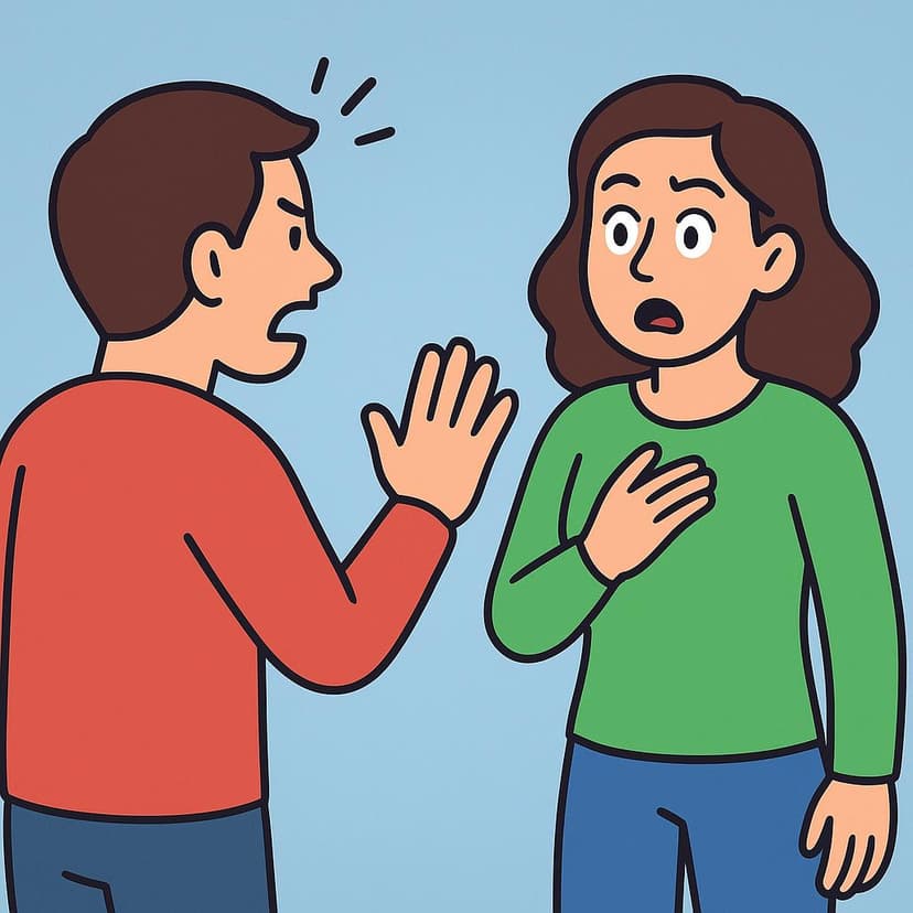 Illustration of Spanish idiom Mandar al carajo