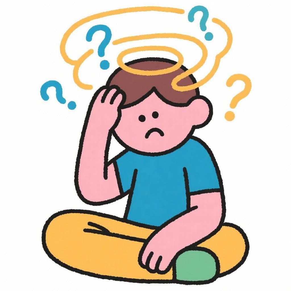 The actual meaning of 'comerse el coco', showing a person looking stressed and deep in thought.