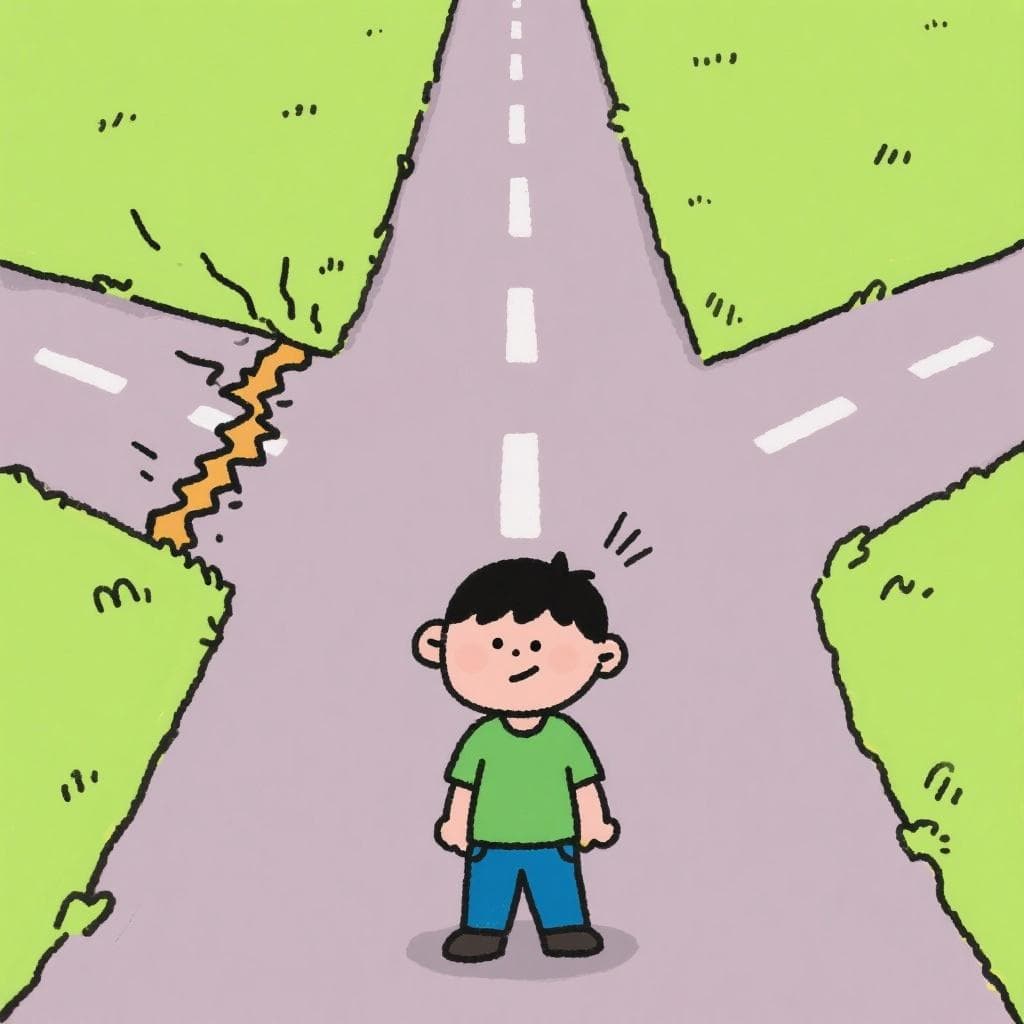 The figurative meaning of 'La suerte está echada', showing a person who has made an irreversible choice.