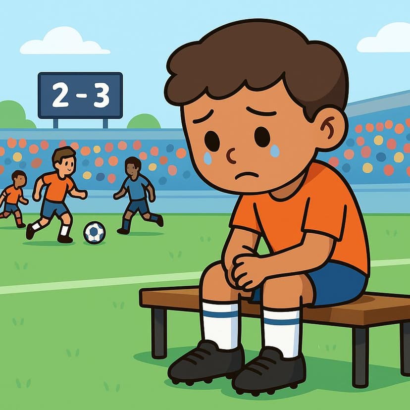 Illustration of Spanish idiom Le cortaron las piernas