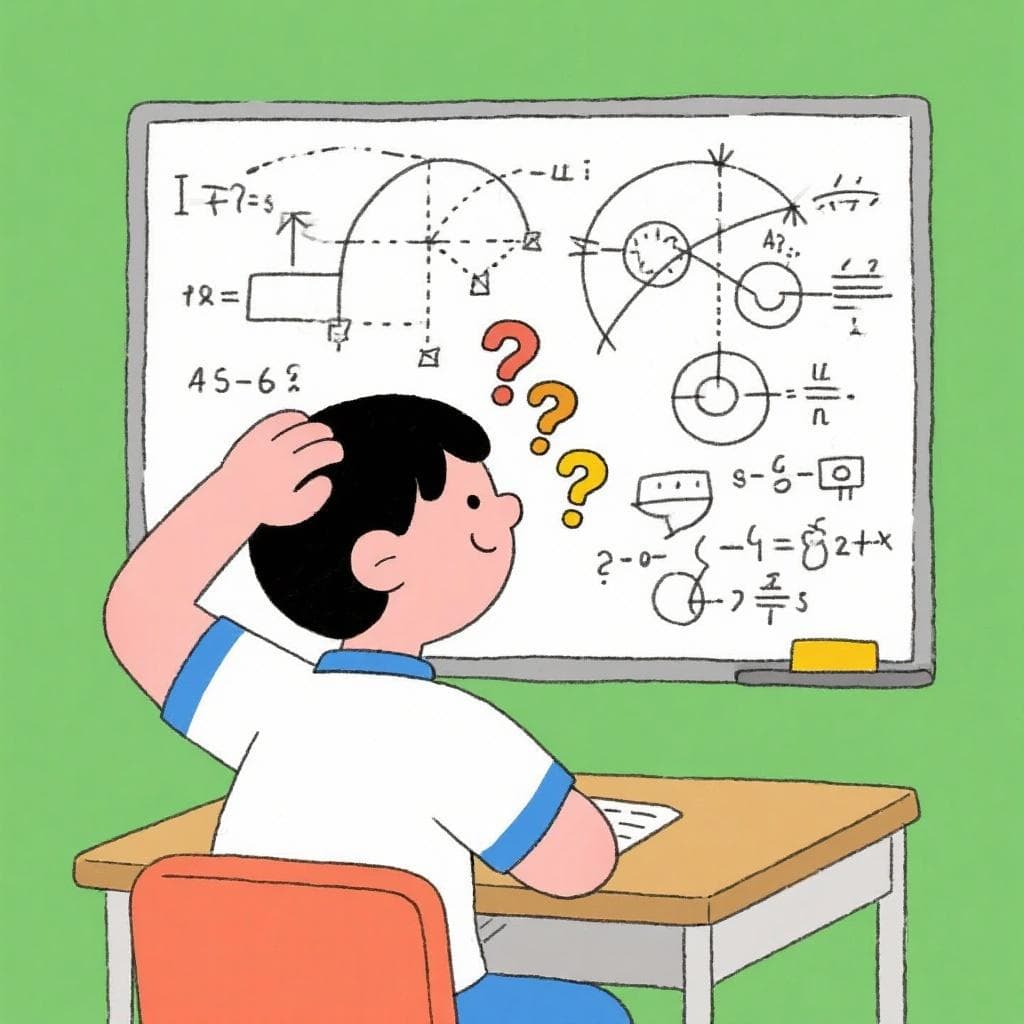 The actual meaning of 'hacerse bolas', showing a student looking overwhelmed by a complex explanation.