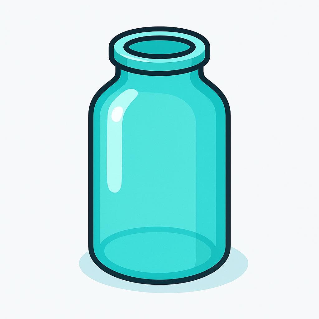 A literal and humorous depiction of 'no tener gollete', showing a glass bottle that is missing its neck.