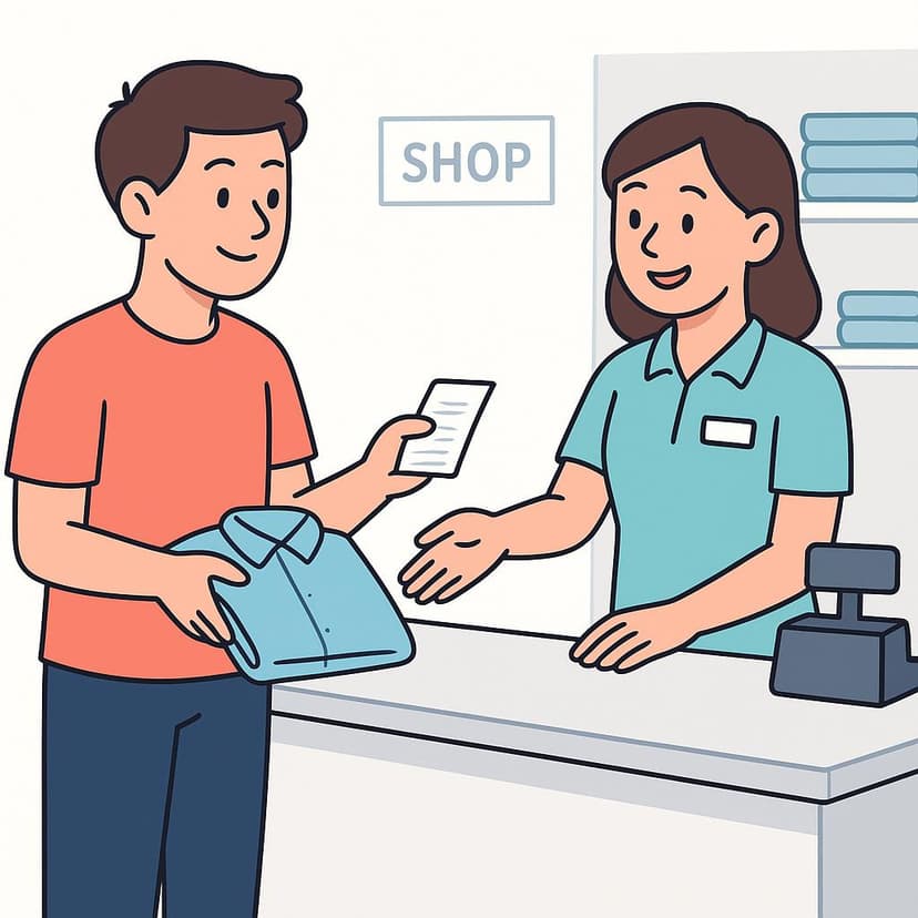 Illustration for I would like to return this