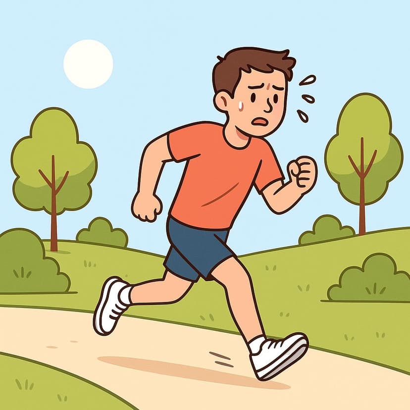 Illustration for I am sweating