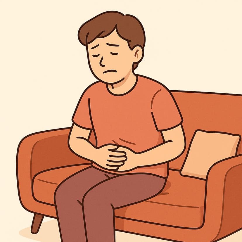 Illustration for I have a stomach ache