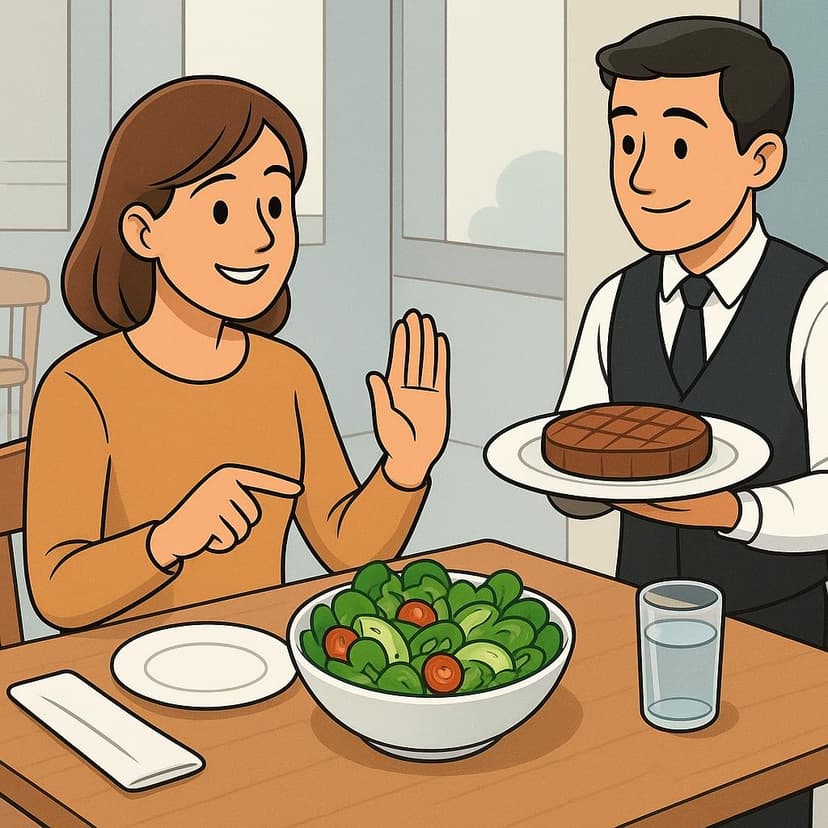 Illustration for I am a vegetarian