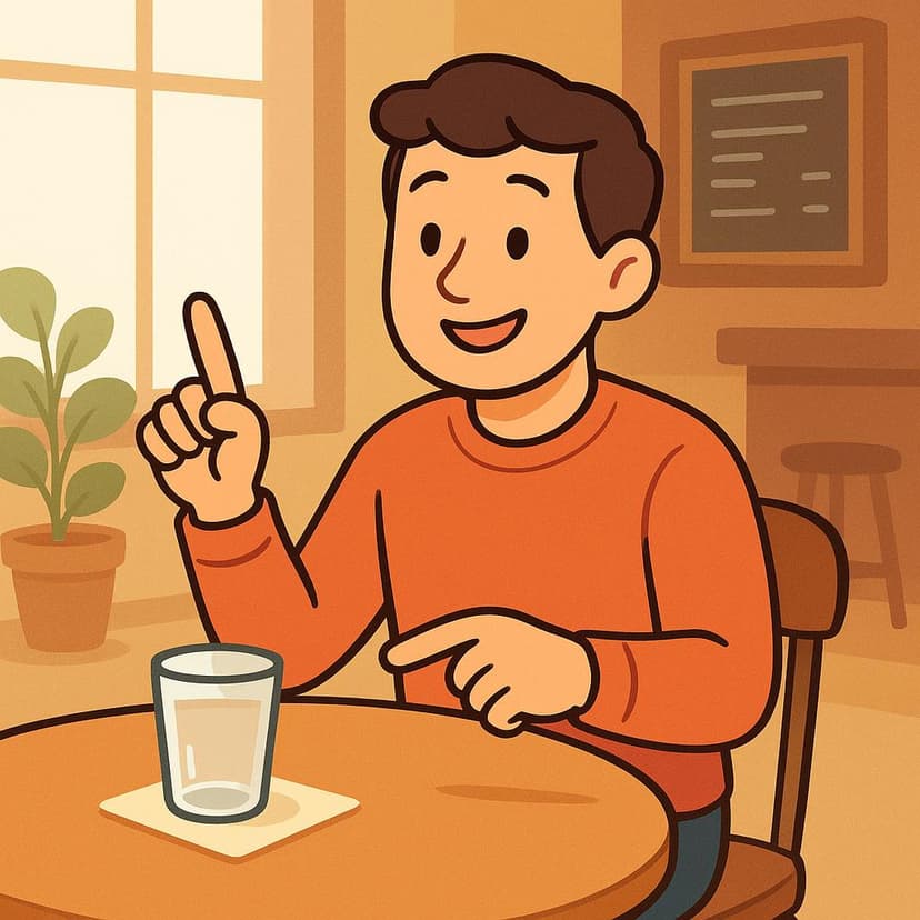 Illustration for A glass of water, please