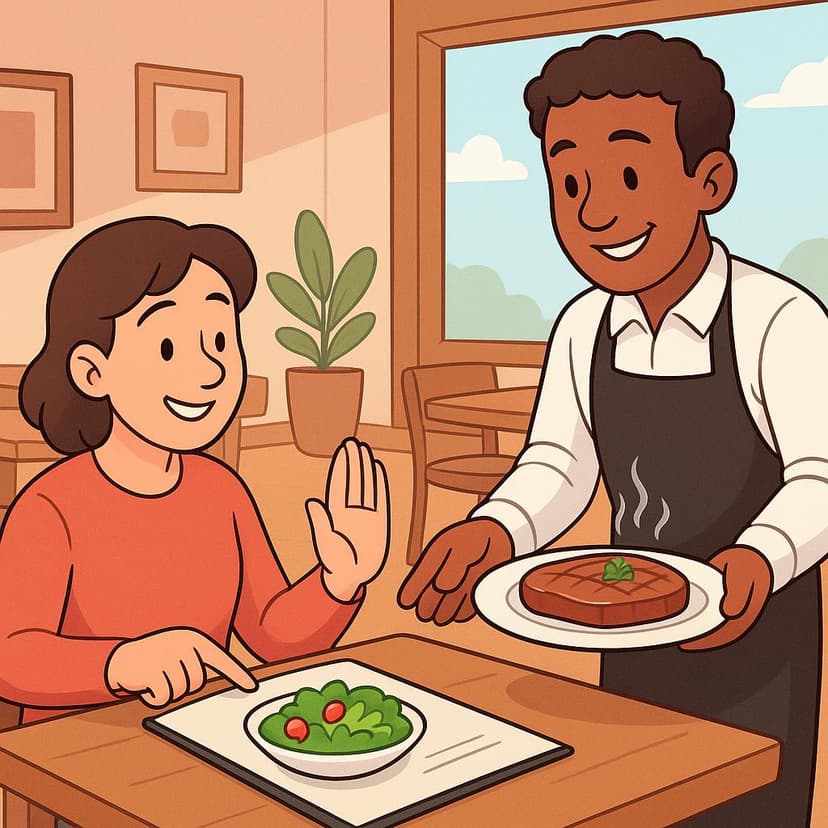 Illustration for I don't eat meat