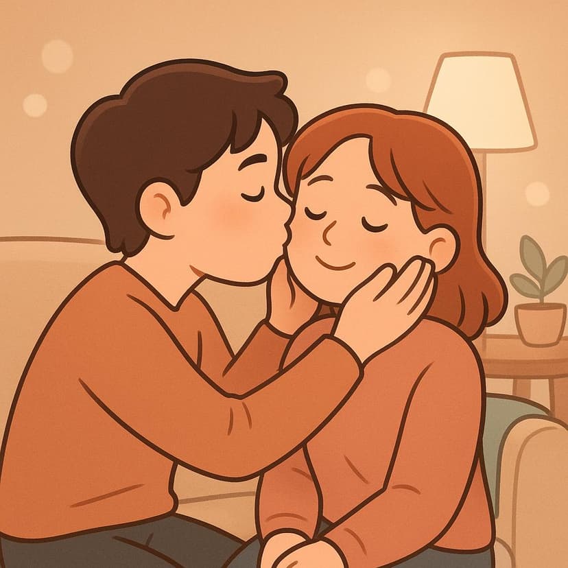 Illustration for Give me a kiss