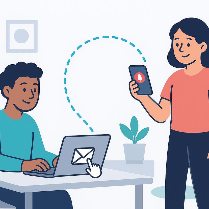 Illustration for I will send you the file