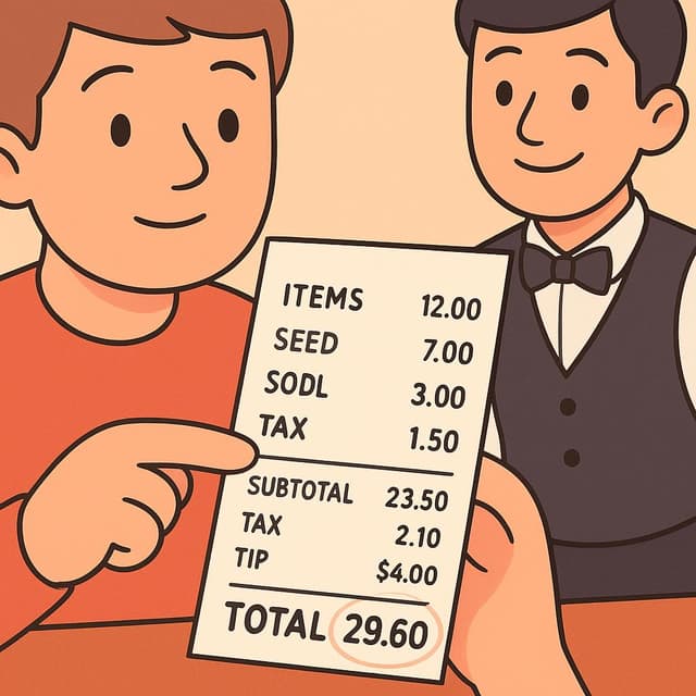 A gorjeta está incluída?