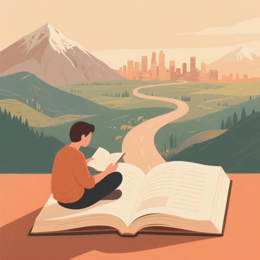 Illustration for quote: El que lee mucho y anda mucho, ve mucho y sabe mucho.