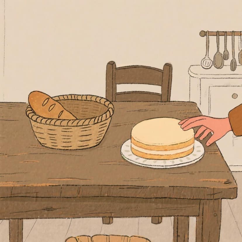 Illustration for quote: A falta de pan, buenas son tortas.