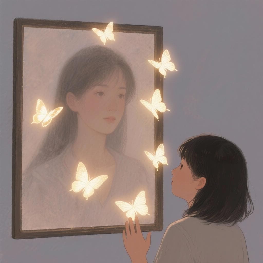 An artistic representation of memory keeping a person's spirit alive.