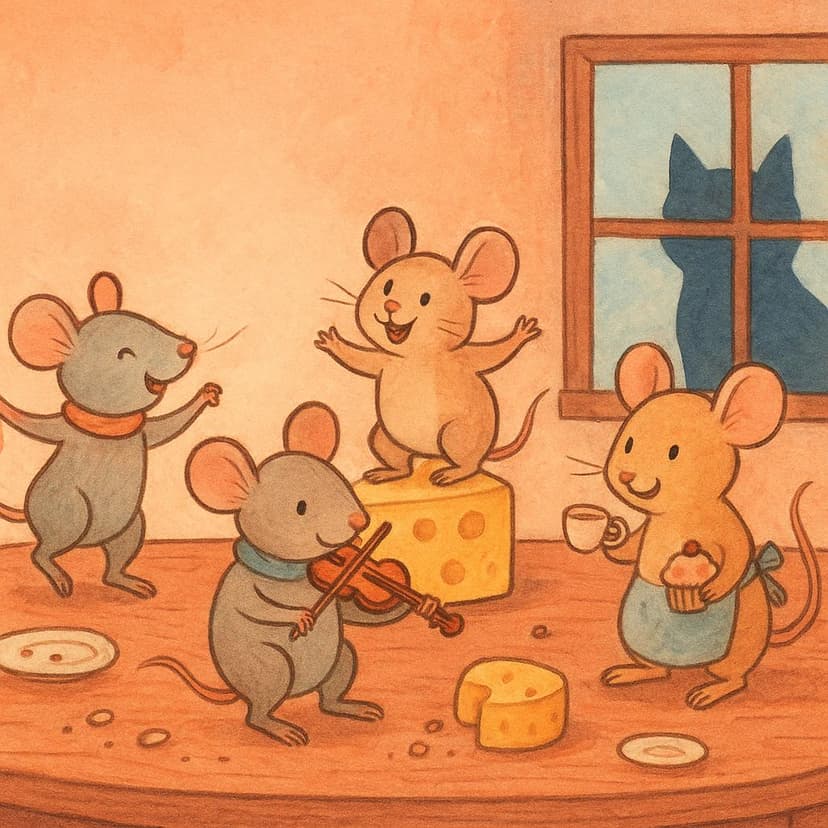 Illustration for quote: Cuando el gato no está, los ratones bailan.