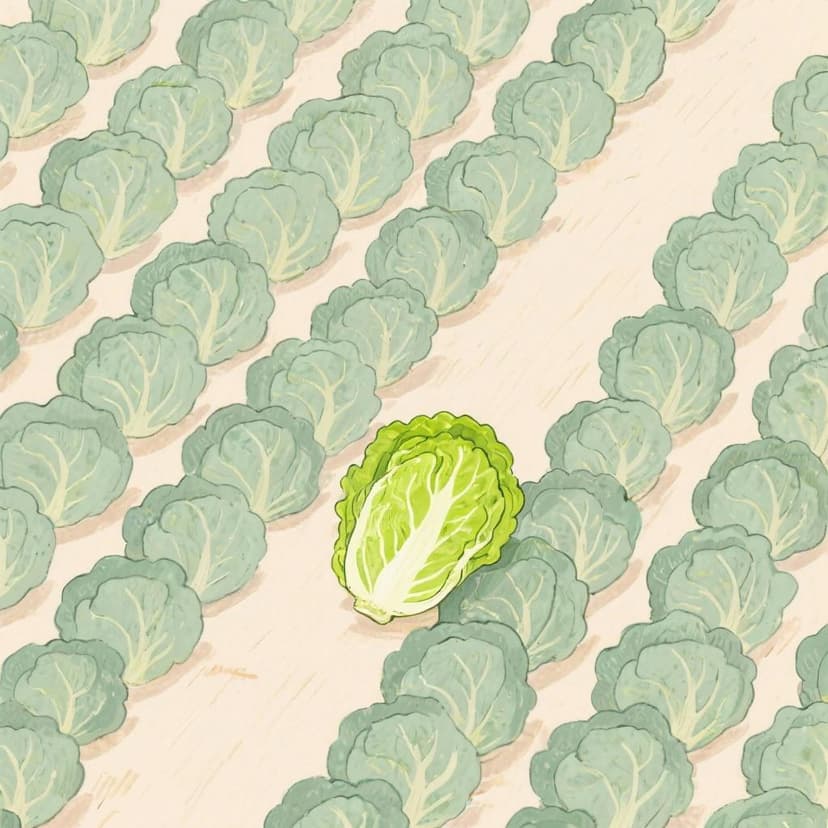 Illustration for quote: Entre col y col, lechuga.