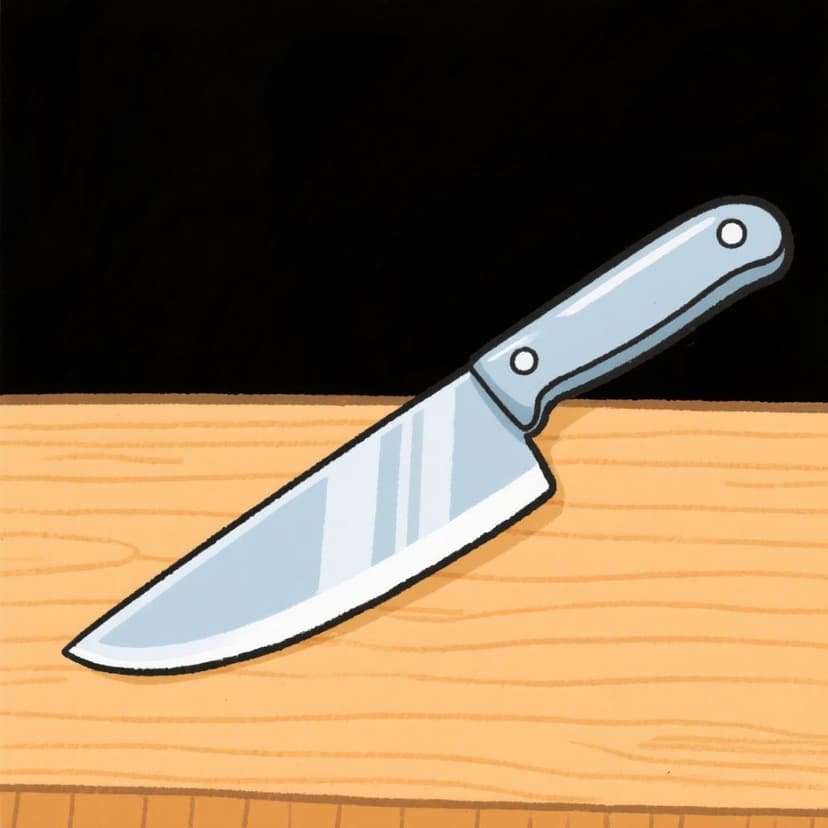 Con un cuchillo de acero.