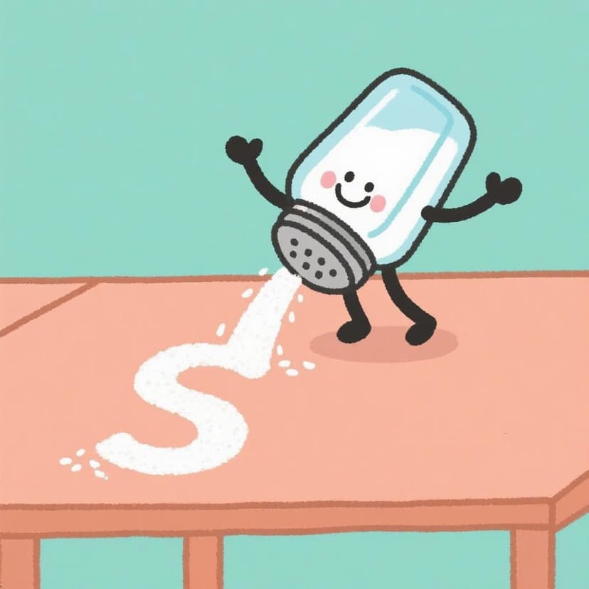 La sal del salero sale sola.