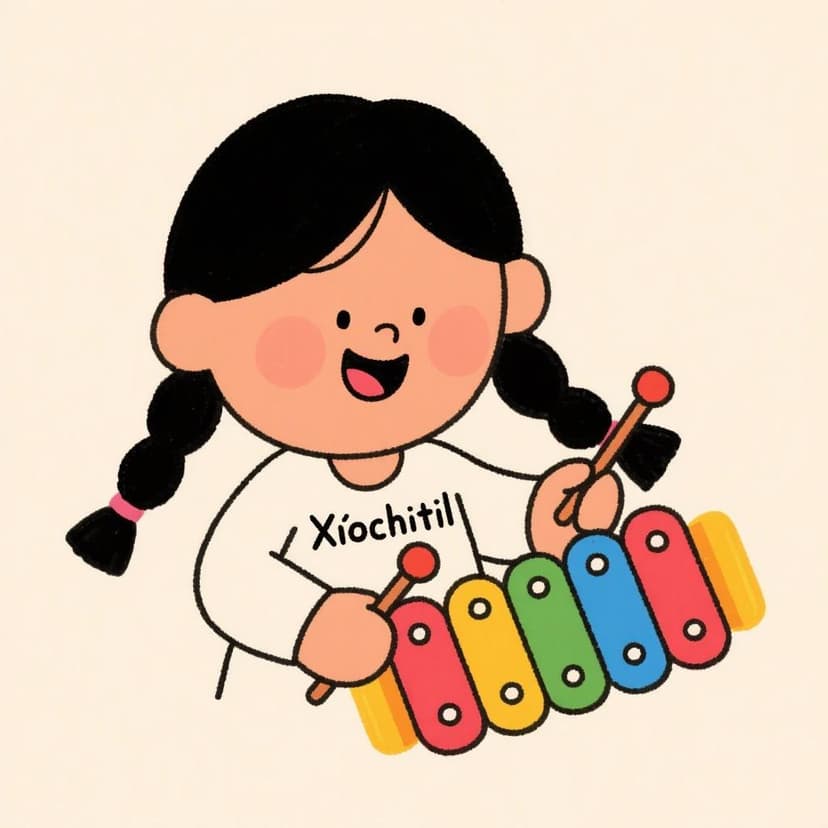 Xóchitl tiene un xilófono.