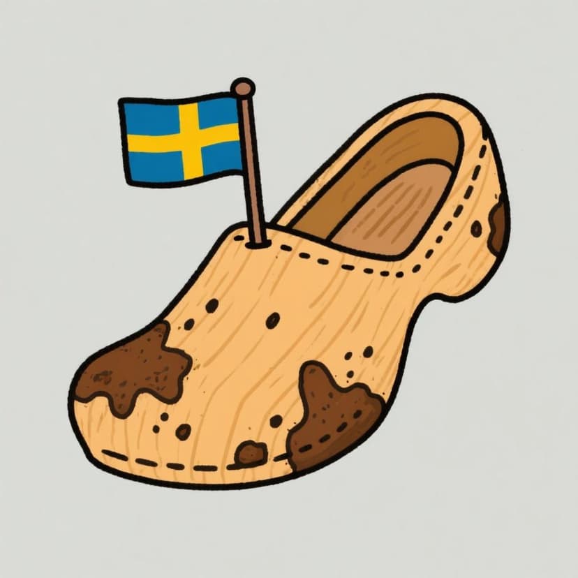 El zueco de Suecia es sucio.