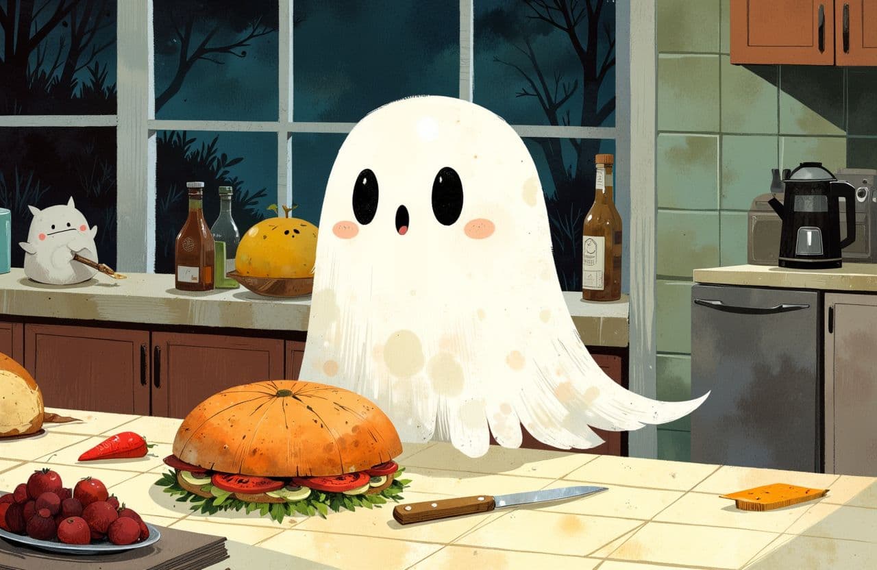 Cover for ¿Por qué el fantasma de mi casa solo come patatas bravas? Un misterio en la cocina