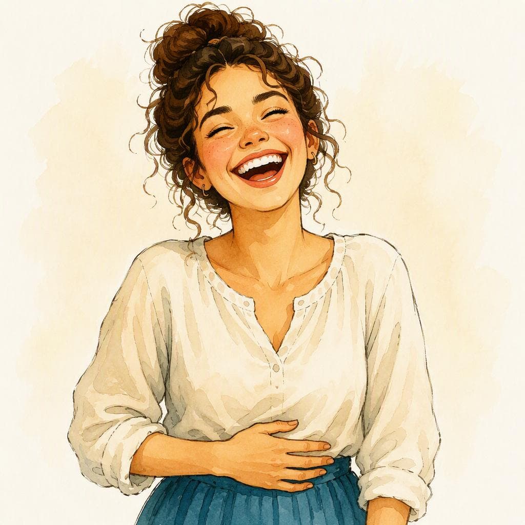 Illustration for 웃다