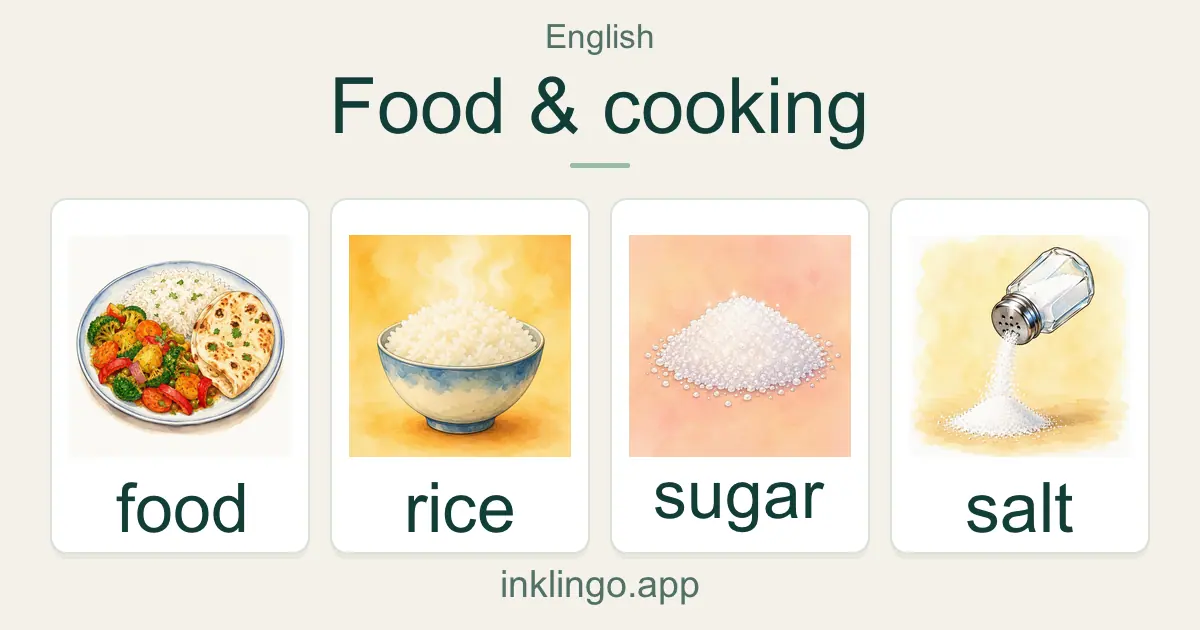 英語 · 食べ物と料理